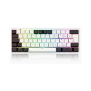 Imagem de Teclado Gamer Redragon Fidd, RGB, Switch Pink, Black/white - K683bw-RGB Pt