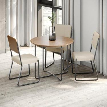 Imagem de Conjunto 2 Cadeiras de Jantar Next Tecido Mesclado Est.Preta - Compace