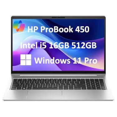 Imagem de Laptop empresarial HP ProBook 450 G10 (FHD antirreflexo de 15,6 polegadas, Intel 10-Core i5-1334U, 16 GB de RAM, SSD de 512 GB, (Beats i7-1255U)) KB retroiluminado, webcam, Ethernet, Wi-Fi 6E, Win 11