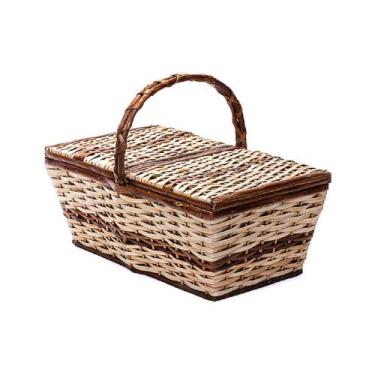 Imagem de Cesta De Piquenique Vime Retangular 474 Picnic 21x18x12 - Pegorari