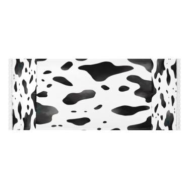 Imagem de Wassud Capas de lavadora e secadora com estampa de vaca, protetor de lavadora com sacos de armazenamento, capa de geladeira à prova de poeira com bolsos para lavanderia doméstica, cozinha, 120 x 55 cm