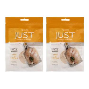 Imagem de Kit Petisco Just Peito de Frango Caes Gatos 75g 2 unidades - GERMANHAR