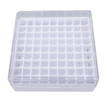 Imagem de Zhjvihx Caixa de Armazenamento para Freezer de Tubo de Centrífuga de 1,5-2,0 Ml, 81 Lugares, Tubos de Microcentrífuga, Frascos, Amostras, Rack de Suporte Criogênico, Com Tampa Numerada