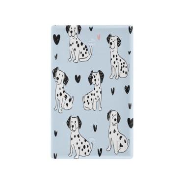 Imagem de CEBUGI Placa de cobertura para interruptor de luz, cães dálmatas, capas de tomada duplex, capa de placa de parede inquebrável, tamanho padrão 11 x 6 cm