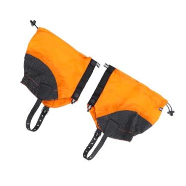 Imagem de Luocute Polainas Curtas de Silicone, Proteção Leve para Pernas para Caminhadas Ao Ar Livre à Prova de água Com Alças Ajustáveis ​​para Homens, Mulheres, Trilhas, Corrida, Esqui (Laranja Vibrante)