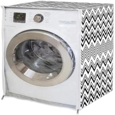 Imagem de Capa de Maquina de Lavar Abertura Frontal Lavanderia C/ Ziper GG