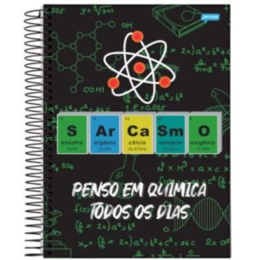 Imagem de Caderno Espiral Universitário Capa Dura A4 1 Matéria 80 Folhas Modelo Insano Jandaia Estampa 3