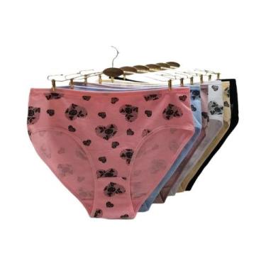 Imagem de Calcinhas De Algodão plus Size Para Mulheres, Estampa Sexy, Cintura Mé