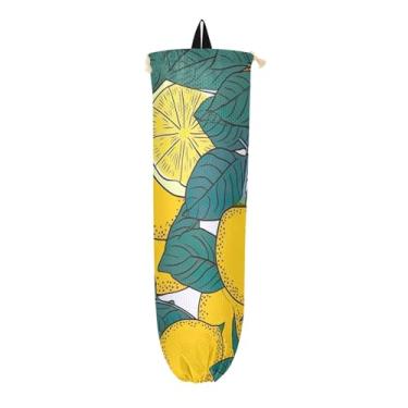 Imagem de Dispensador de saco de compras de fatias e folhas de limão para sacolas plásticas, dispensador de sacolas de supermercado de parede, suportes de plástico para sacolas de supermercado suporte de parede