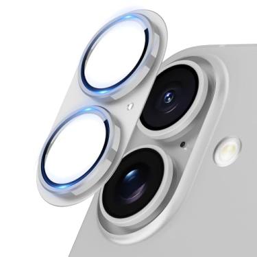 Imagem de Jeluse Compatível com protetor de lente de câmera para iPhone 17, protetor de tela de câmera de vidro temperado ultra claridade de liga de alumínio de metal