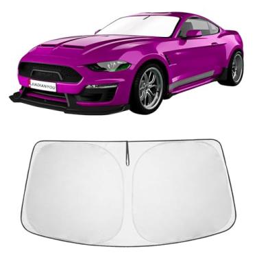 Imagem de Para Ford Mustang Mach-E Para-brisas - Capa de Para-brisa Dobrável Protetor Solar Mustang Mach-E Acessórios 2021 2022 2023 2024 2025 Proteja o Carro de Raios Solares Sobrepostos Refletor UV