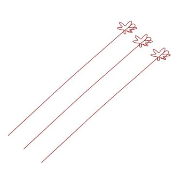 Imagem de ZJchao Suporte para Cartão de Lugar Floral 50 Peças de Fio de Ferro Vermelho Suporte para buquê de Cartão de Presente para Memorando Fotográfico 11,81 Polegadas de Comprimento Durável