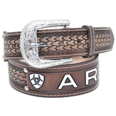 Imagem de Cinto Couro Ariat Fivela Americana Removivel Moda Sertanejo Cowboy Rod