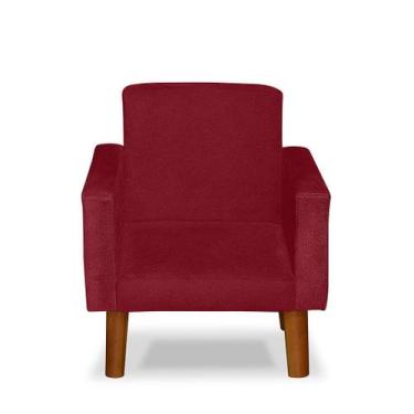Imagem de Mini Poltrona Cadeira Infantil Nina De Criança Suede Vermelho - Pandor