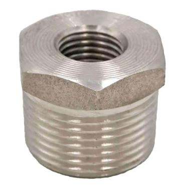 Imagem de 3/10.2 cm NPT macho x 1/10.2 cm NPT fêmea 304 aço inoxidável redutor bucha forjada encaixe de tubulação 3000 PSI ar água gás óleo WWECCQIJ