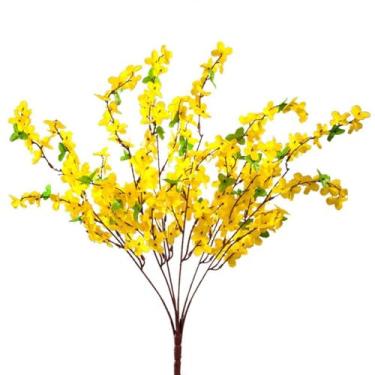 Imagem de Flores artificiais para decoração de casa, sala de estar, flores artificiais, escritório, mesa, arranjo de flores, vasos de plantas artificiais e flores