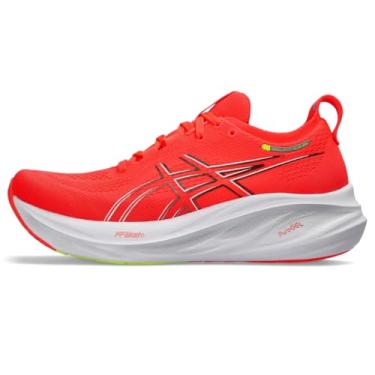 Imagem de ASICS Tênis de corrida feminino Gel-Nimbus 26, Sunrise Red/Pure Silver, 39