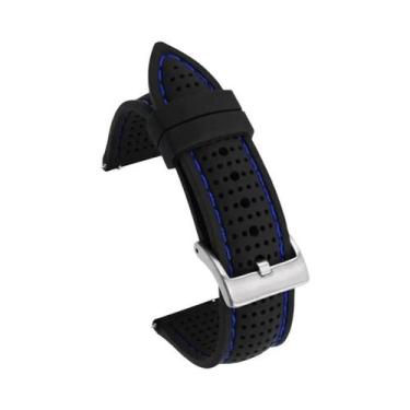 Imagem de Pulseira Esportiva De Silicone Impermeável Masculina 20mm 22mm 24mm, F