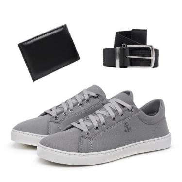 Imagem de Kit 2 Tênis Masculino Casual Slim + Cinto + Carteira Social - Bless Ac