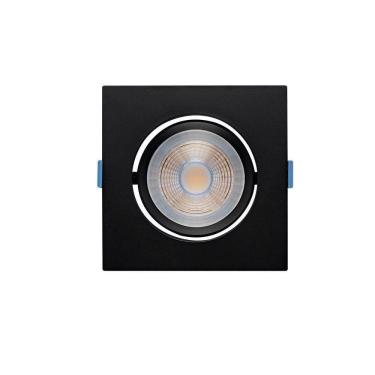 Imagem de Spot De Led De Embutir Recuado Stella Easy Evo Par 20 Quadrado 7w Bivolt Preto - 3000k - Luz Amarela