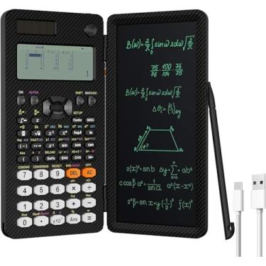 Imagem de NEWYES Calculadora científica recarregável, com tablet de escrita e caneta, 552 funções para estudantes e profissionais em matemática, física e engenharia