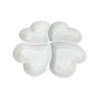 Imagem de Petisqueira Coração 4 Divisórias Petisco Melamina 27cm - Uny Gift