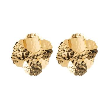 Imagem de Brincos Pendentes De Flor 3D Em Metal Exagerado, Moda Europeia America