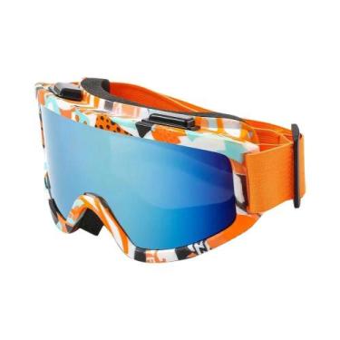 Imagem de Óculos De Esqui Com Lentes Coloridas E Armação Grande, Esponja Anticol