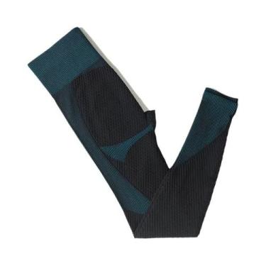 Imagem de Leggings De Fitness Femininas Sem Costura De Cintura Alta Com Controle