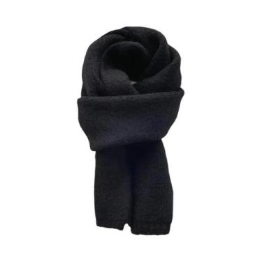 Imagem de Cachecol De Lã De Ovelha Longo E Grosso Para Homens E Mulheres, Cor Só