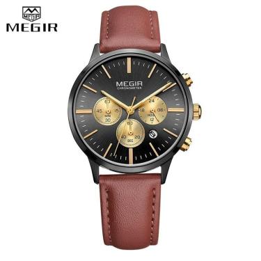 Imagem de Relógio Feminino Megir 2011 à Prova D'água Preto