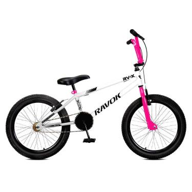 Imagem de Bicicleta Aro 20 Bmx Rv-x Aero Freio V-brake Infantil Branco Rosa