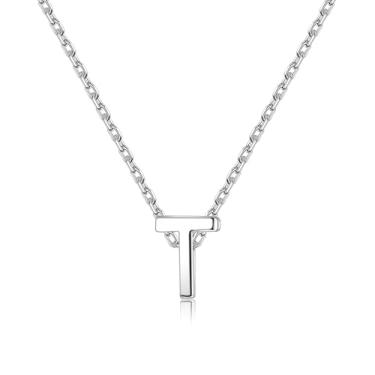 Imagem de Turandoss Colar com inicial de coração para mulheres e meninas – Colar delicado banhado a ouro 14K com pingente de coração com letra A-Z, minúsculos colares com inicial inicial para mulheres e