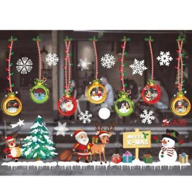 Imagem de Adesivos De Natal Para Janelas, Decoração Para Casa, Quarto Infantil, 