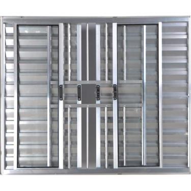 Imagem de Janela Veneziana de Alumínio 6 Folhas 1,20 X 2,00 Com Grade Cor Brilha