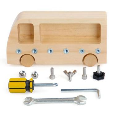 Imagem de Brinquedo Montessori Wooden Busy Box para coordenação mão-olho - Taiyu