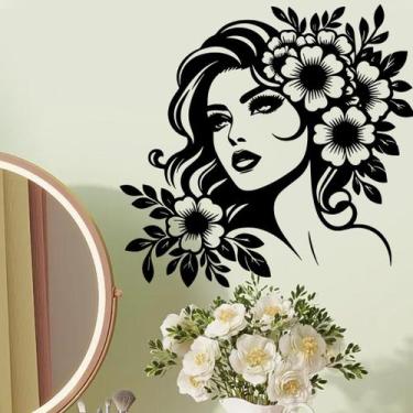 Imagem de Adesivo de parede artístico vintage feminino 30x30cm - yiweisai