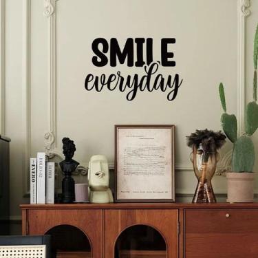 Imagem de Adesivo de parede Smile Everyday Positive Quote 20x30cm PVC - yiweisai