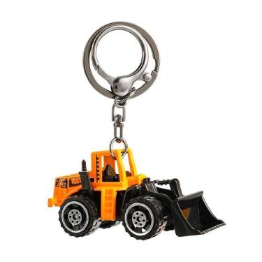 Imagem de Chaveiro: Bulldozer, veículo de construção em miniatura, plástico - Yi