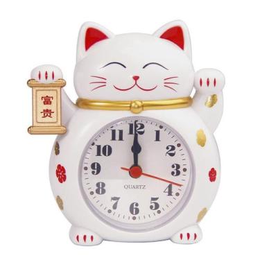 Imagem de Despertador Creative Lucky Cat Quartz Movement 13,3 cm - Yiweisai