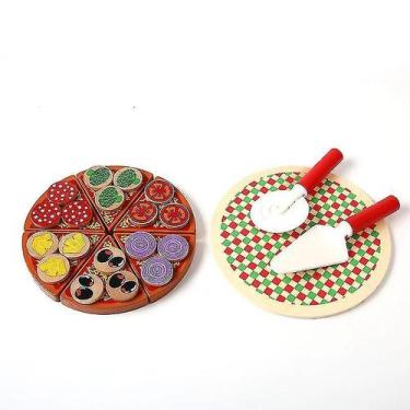 Imagem de Cozinha infantil fingindo ser pizza, brinquedos de madeira - Gloome St