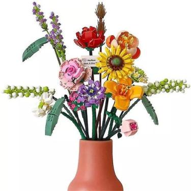 Imagem de O kit de construção de buquê de flores bloqueia o brinquedo DIY 547 un