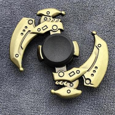 Imagem de Fidget Spinner Metal Brass Color Zinc Light Spinner Hand Spinner - Glo