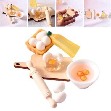 Imagem de Conjunto de pinos rolantes, móveis de cozinha Dollhouse, escala 1/12 -
