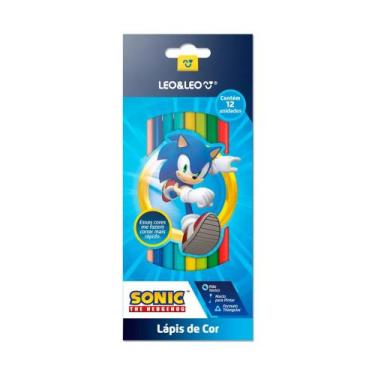 Imagem de Lápis de Cor Sonic 12 Cores Triangular Leonora - 10256