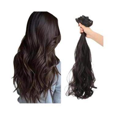 Imagem de Conjunto De Cabelo Sintético Ondulado Natural Feminino 3 Peças Resiste