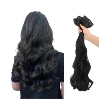 Imagem de Conjunto De Cabelo Sintético Ondulado Natural Feminino 3 Peças Resiste