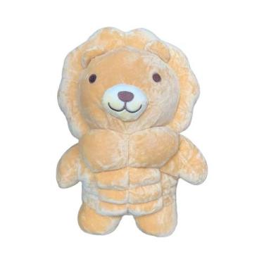 Imagem de Urso Leão Musculoso Fofo De Pelúcia, Boneco De Desenho Animado Kawaii,