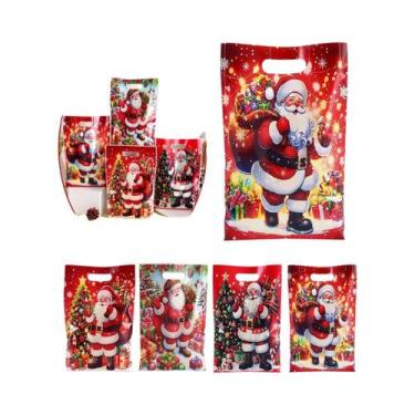 Imagem de 50 Sacolas De Presente De Natal Do Papai Noel Para Decoração De Casa, 