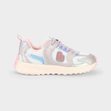 Imagem de Tênis Infantil Bibi Jogging Kids Branco com Prata-Feminino